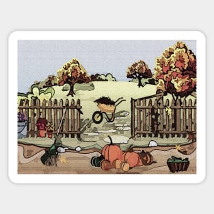 Autumn Harvest Painting Sticker